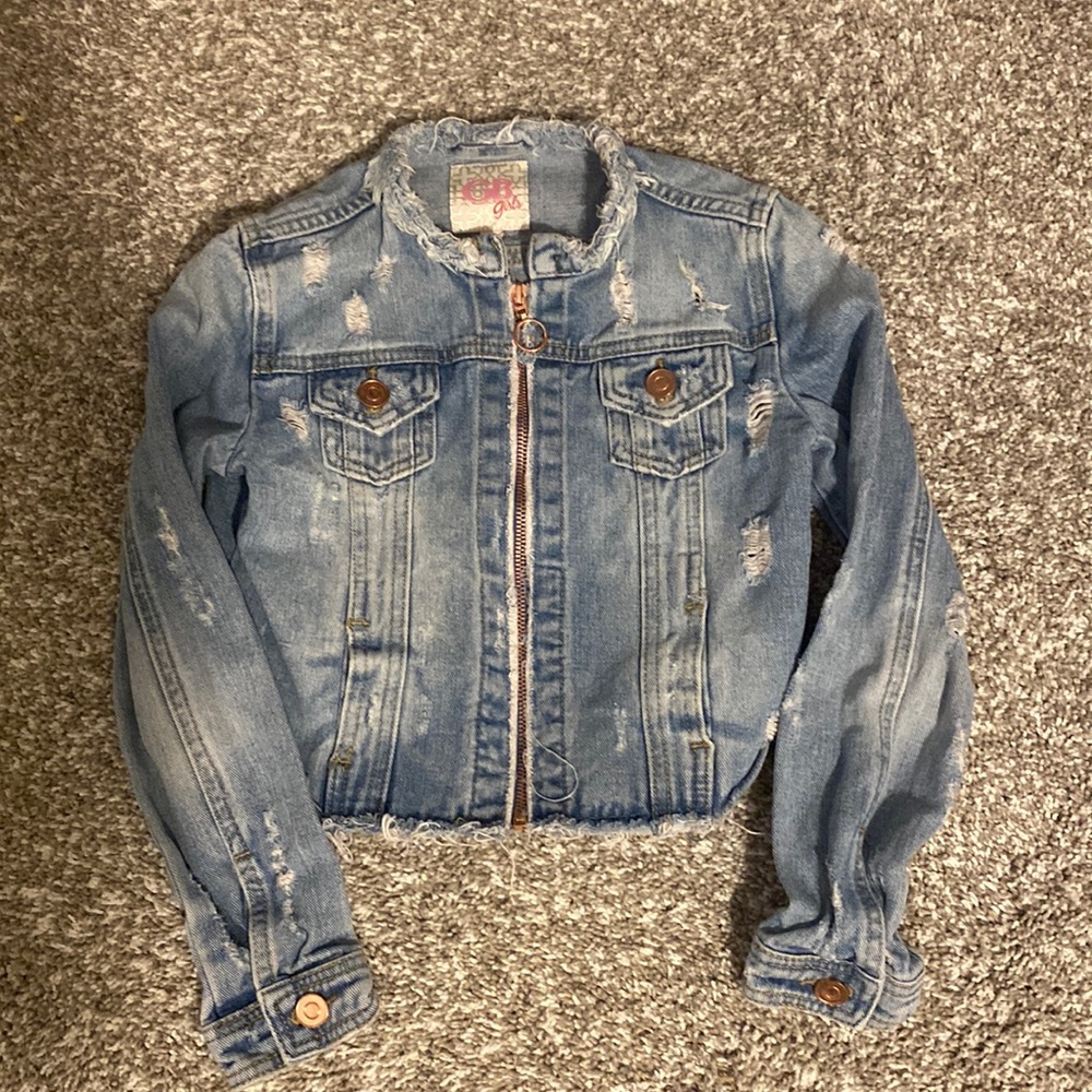 GB girls distressed jean jacket